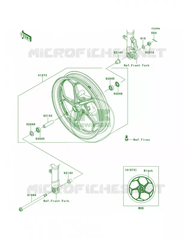 Front WheelBEFA Kawasaki MOTOS 300 2013 Ninja 300   EX300BDF