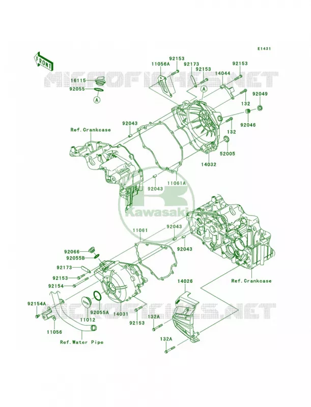 Engine Covers Kawasaki MOTOS 300 2013 Ninja 300   EX300BDFA