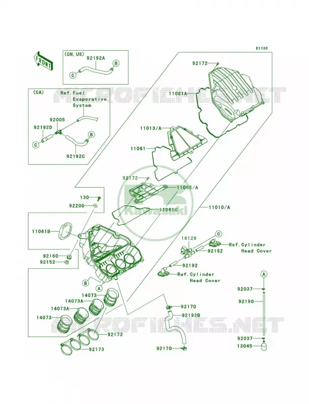 Air Cleaner Kawasaki MOTOS 1000 2013 Z1000   ZR1000DDF
