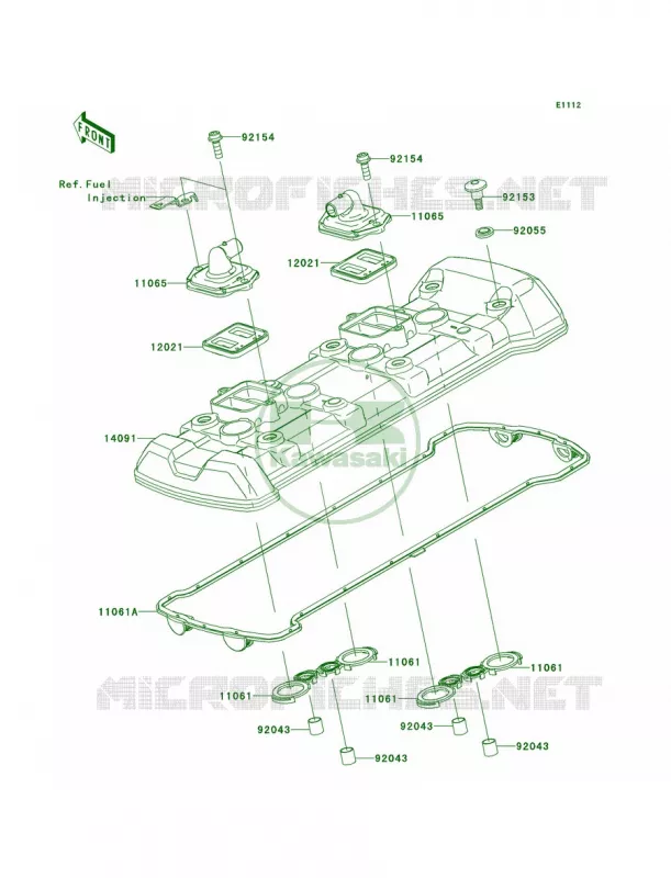 Cylinder Head Cover Kawasaki MOTOS 1000 2013 Z1000   ZR1000DDF