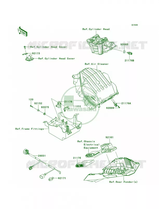 Fuel Injection Kawasaki MOTOS 1000 2013 Z1000   ZR1000DDF