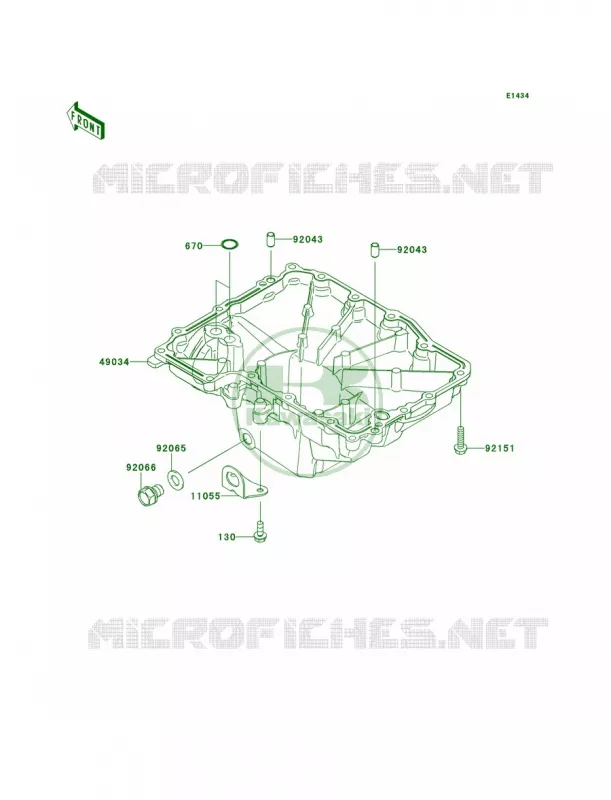 Oil Pan Kawasaki MOTOS 1000 2013 Z1000   ZR1000DDF