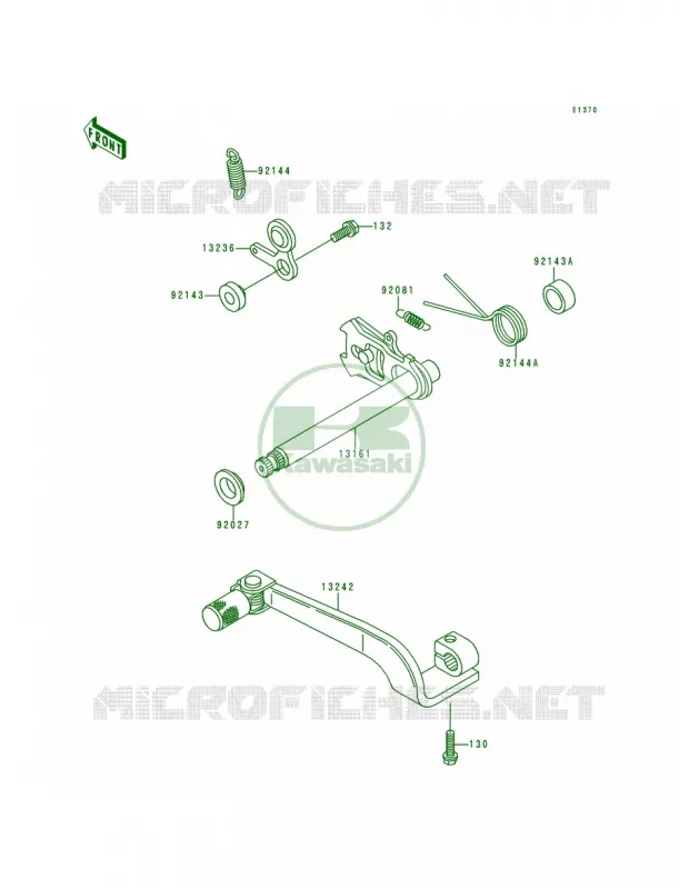 Gear Change Mechanism Kawasaki MOTOS 200 1999 KDX200  KDX200-H5