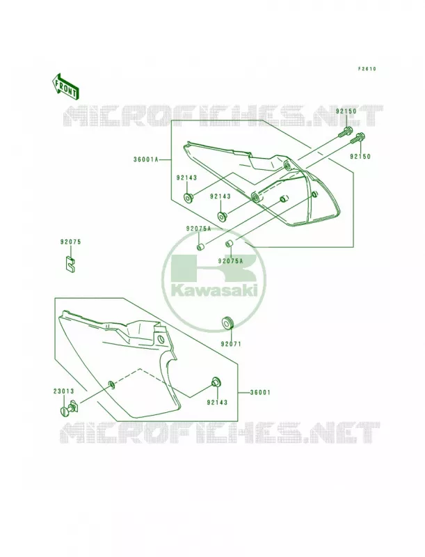 Side CoversChain Cover Kawasaki MOTOS 200 1999 KDX200  KDX200-H5