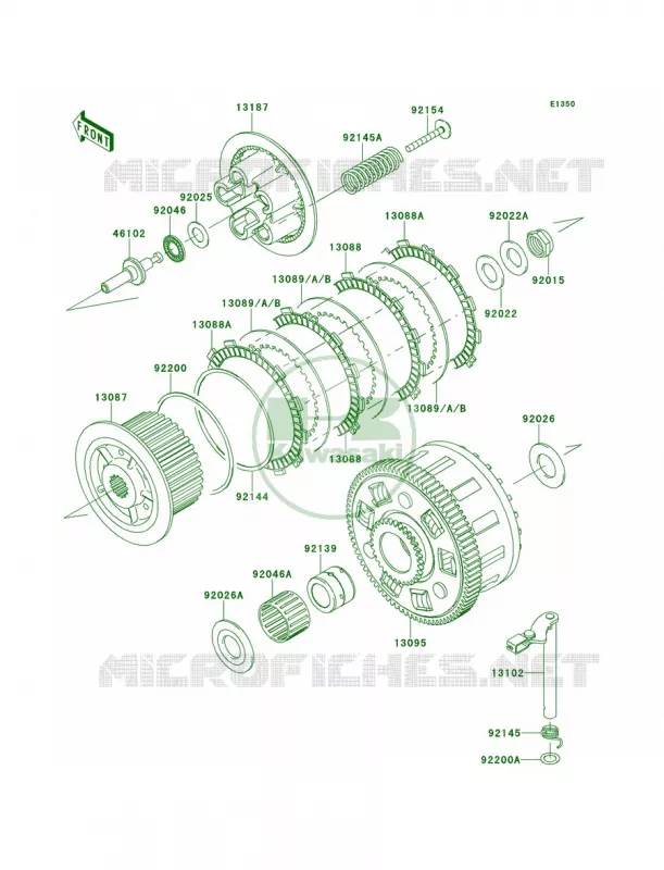 Clutch Kawasaki MOTOS 1000 2013 Z1000   ZR1000DDFA