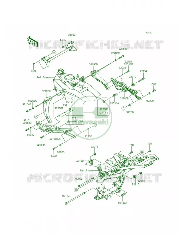 Engine Mount Kawasaki MOTOS 800 2013 ZR800   ZR800ADS