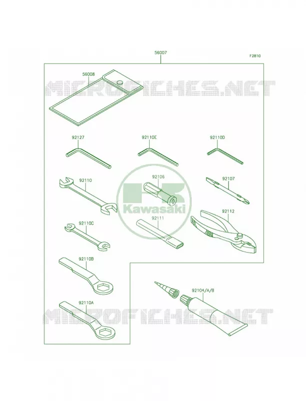 Owner's Tools Kawasaki MOTOS 800 2013 ZR800   ZR800ADS
