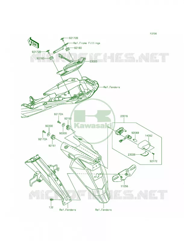 Taillights Kawasaki MOTOS 800 2013 ZR800   ZR800ADS
