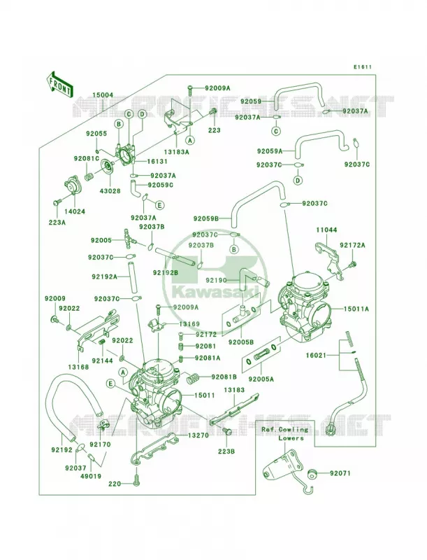 Carburetor Kawasaki MOTOS 250 2012 Ninja 250R  EX250JCF