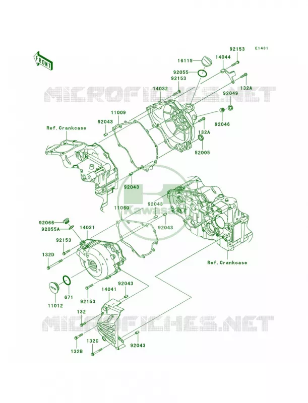 Engine Covers Kawasaki MOTOS 250 2012 Ninja 250R  EX250JCF