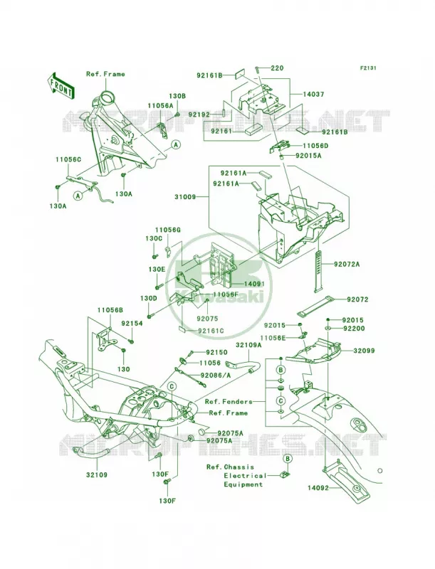 Frame Fittings Kawasaki MOTOS 800 2012 W800   EJ800ACF