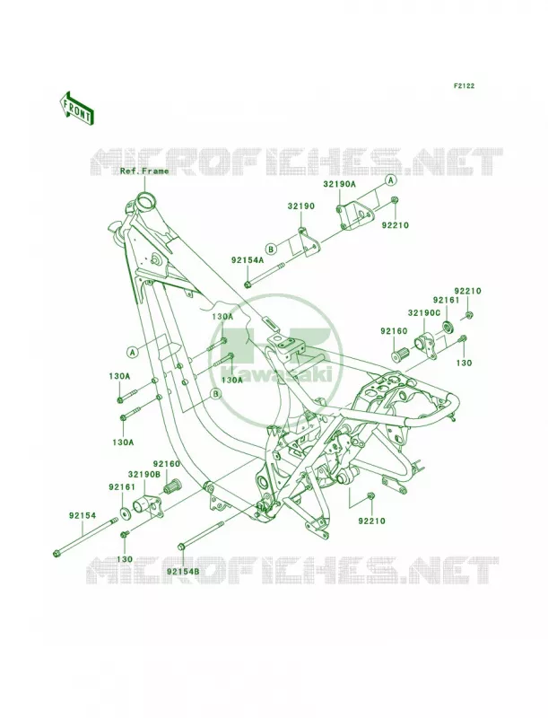 Engine Mount Kawasaki MOTOS 800 2012 W800   EJ800ACFA
