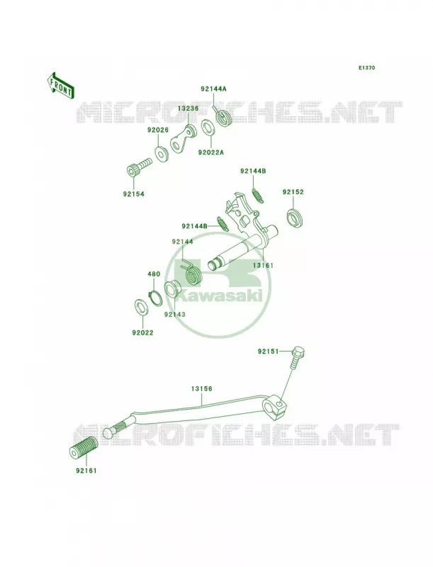 Gear Change Mechanism Kawasaki MOTOS 800 2012 W800   EJ800ACFA