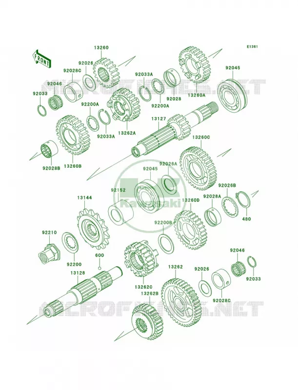 Transmission Kawasaki MOTOS 800 2012 W800   EJ800ACFA