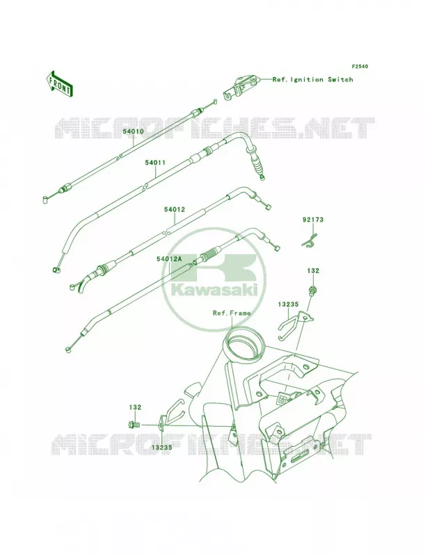 Cables Kawasaki MOTOS 650 2012 ER-6n   ER650ECF