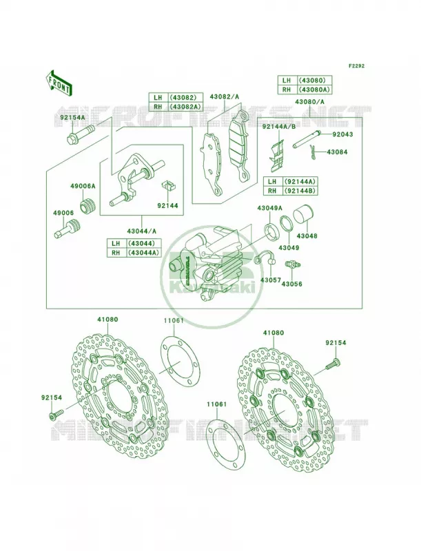 Front Brake Kawasaki MOTOS 650 2012 ER-6n   ER650ECF