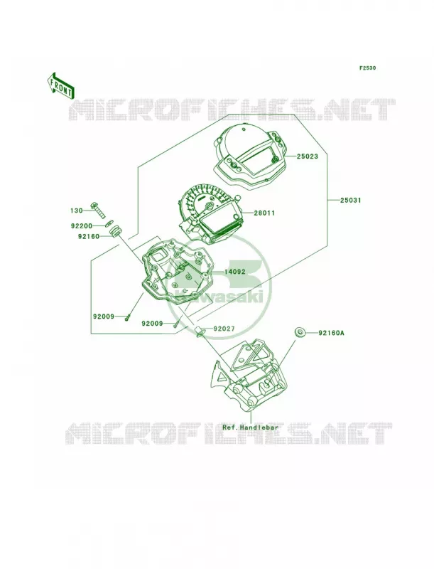 Meters Kawasaki MOTOS 650 2012 ER-6n   ER650ECF