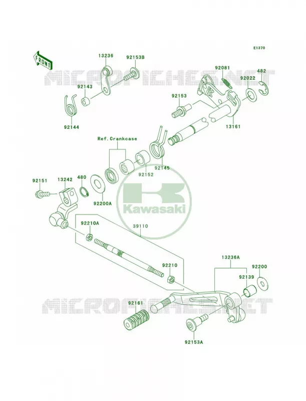 Gear Change Mechanism Kawasaki MOTOS 1000 2011 Ninja 1000  ZX1000GBF