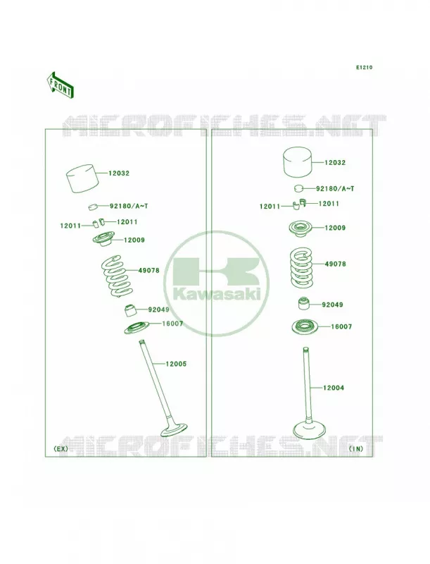 Valves Kawasaki MOTOS 1000 2011 Ninja 1000  ZX1000GBF
