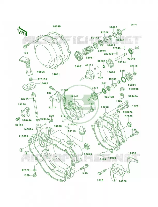 Engine Covers Kawasaki MOTOS 220 1999 KDX220R  KDX220-A6
