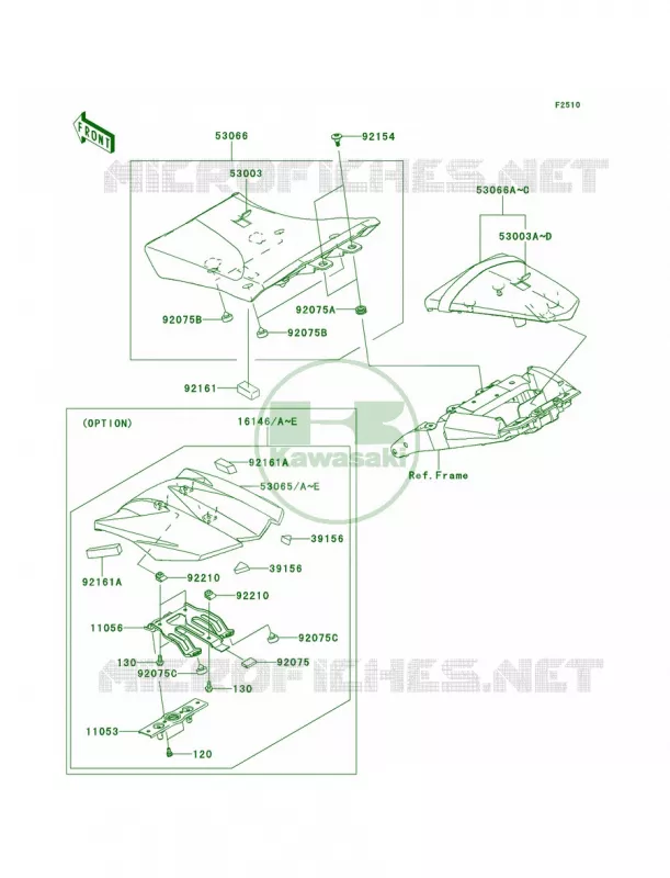 Seat Kawasaki MOTOS 1000 2011 Z1000  ZR1000DBF