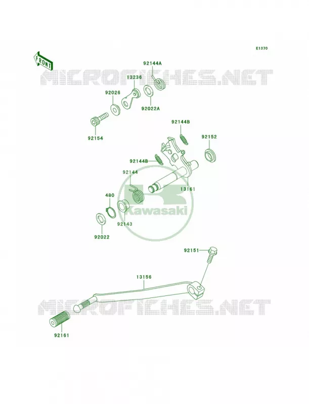 Gear Change Mechanism Kawasaki MOTOS 800 2011 W800  EJ800ABF
