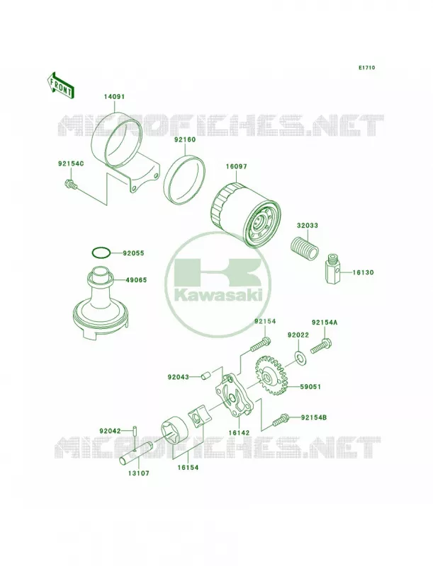 Oil Pump Kawasaki MOTOS 800 2011 W800  EJ800ABF