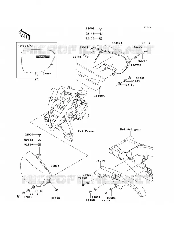 Side CoversChain CoverABF-ACF Kawasaki MOTOS 800 2011 W800  EJ800ABF