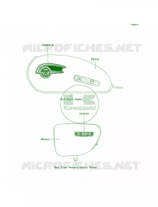 DecalsEbonyACFA Kawasaki MOTOS 800 2011 W800   EJ800ABS