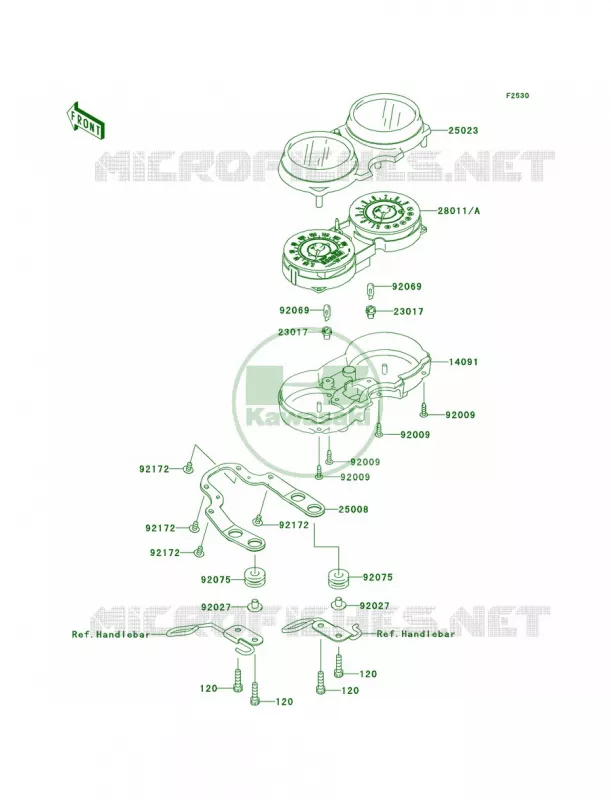 Meters Kawasaki MOTOS 800 2011 W800   EJ800ABS