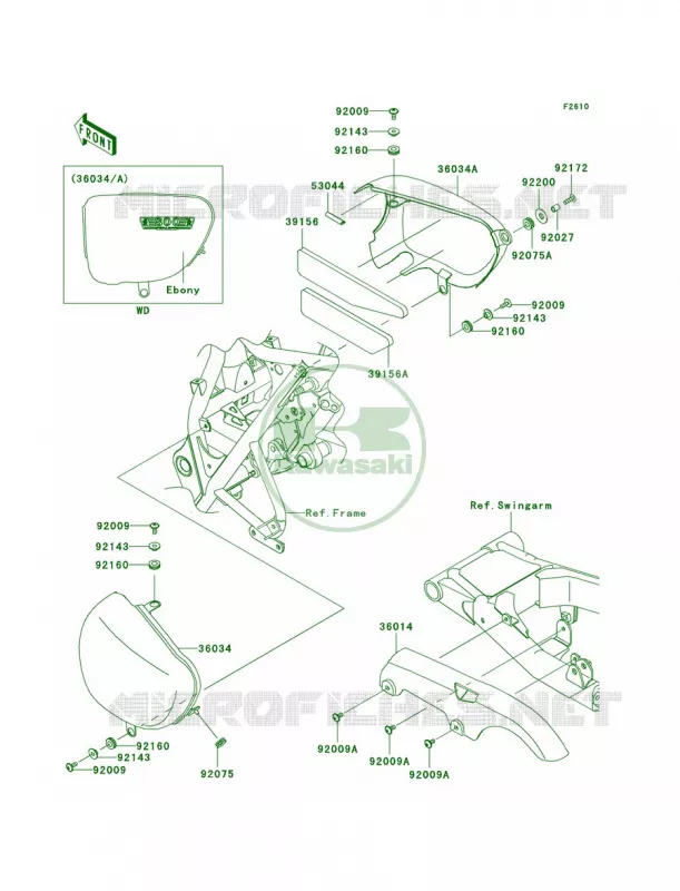 Side CoversChain CoverACFA Kawasaki MOTOS 800 2011 W800   EJ800ABS