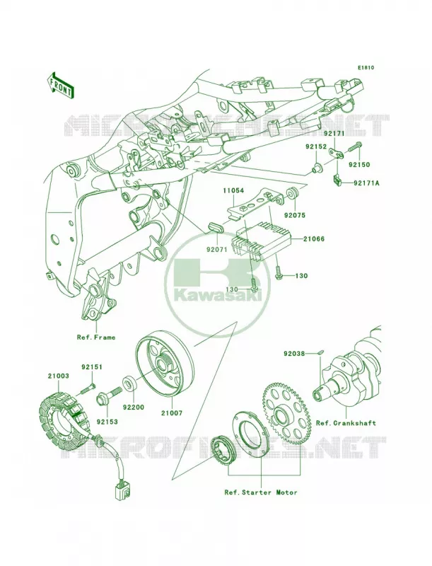 Generator Kawasaki MOTOS 750 2010 Z750   ZR750LAF