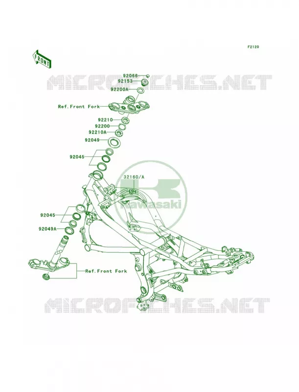 Frame Kawasaki MOTOS 650 2009 ER-6n   ER650C9F