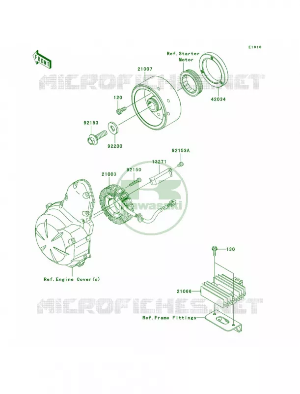 Generator Kawasaki MOTOS 650 2009 ER-6n   ER650C9F