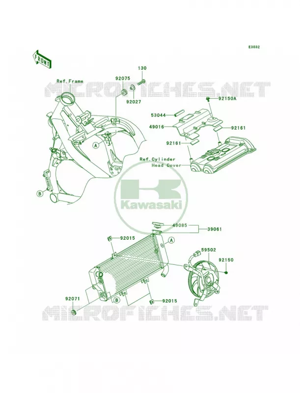 Radiator Kawasaki MOTOS 650 2009 ER-6n   ER650C9F