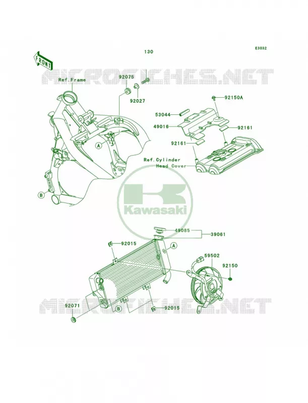 Radiator Kawasaki MOTOS 650 2009 ER-6n   ER650C9F