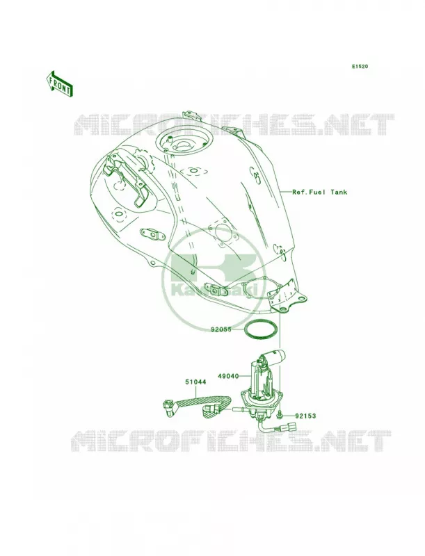 Fuel Pump Kawasaki MOTOS 650 2009 Versys   KLE650A9F