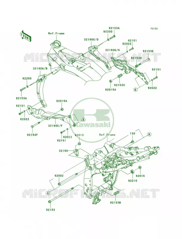 Engine Mount Kawasaki MOTOS 1000 2009 Z1000   ZR1000B9F