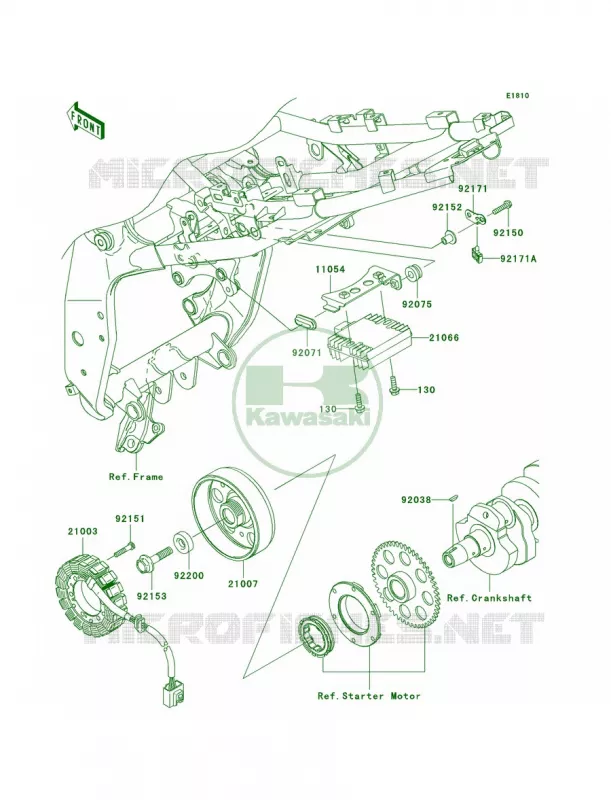 Generator Kawasaki MOTOS 1000 2009 Z1000   ZR1000B9F