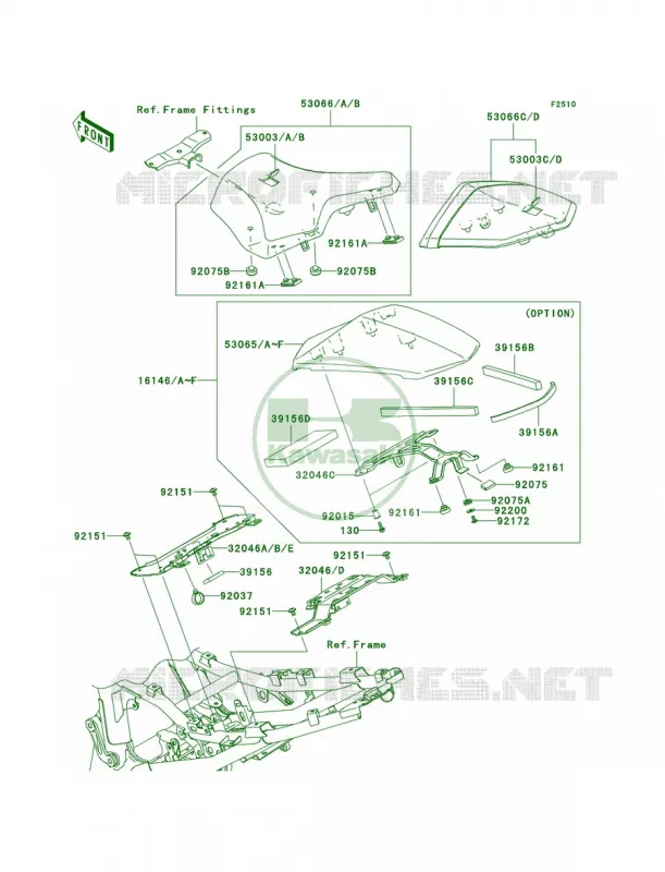 Seat Kawasaki MOTOS 1000 2009 Z1000   ZR1000B9F