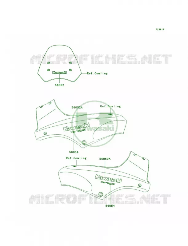 DecalsBlueA8F Kawasaki MOTOS 650 2008 Versys   KLE650A8F