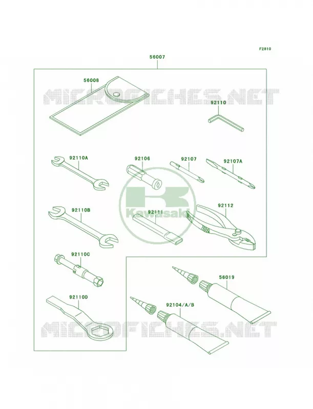 Owner's Tools Kawasaki MOTOS 1000 2008 Z1000   ZR1000B8F