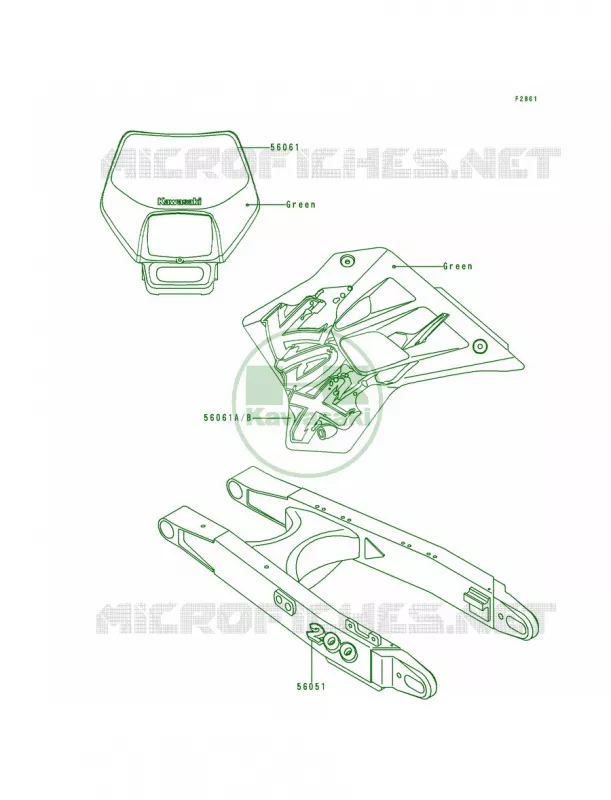 DecalsKDX200-H1 Kawasaki MOTOS 200 1998 KDX200  KDX200-H4