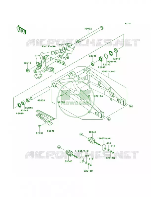 Swingarm Kawasaki MOTOS 650 2007 Ninja 650R  EX650A7F