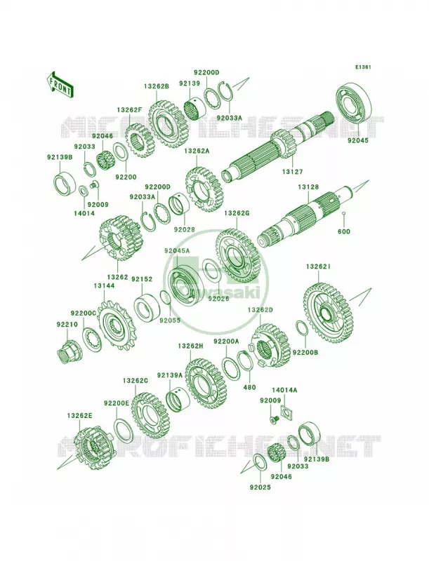 Transmission Kawasaki MOTOS 650 2007 Ninja 650R  EX650A7F