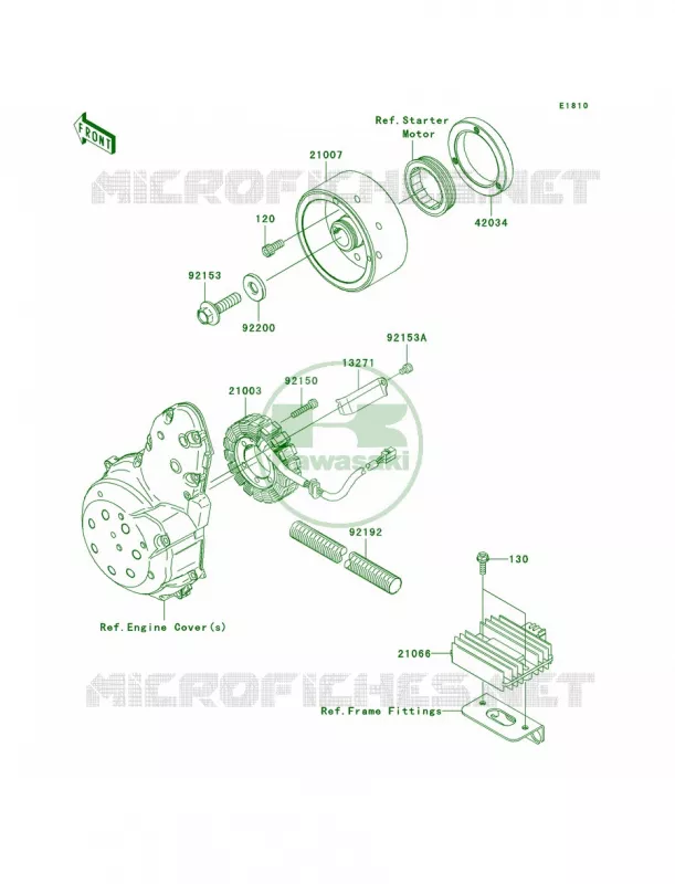 Generator Kawasaki MOTOS 650 2007 Versys   KLE650A7F