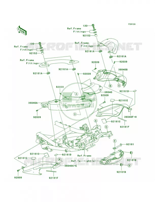 Seat CoverA9F Kawasaki MOTOS 650 2007 Versys   KLE650A7F