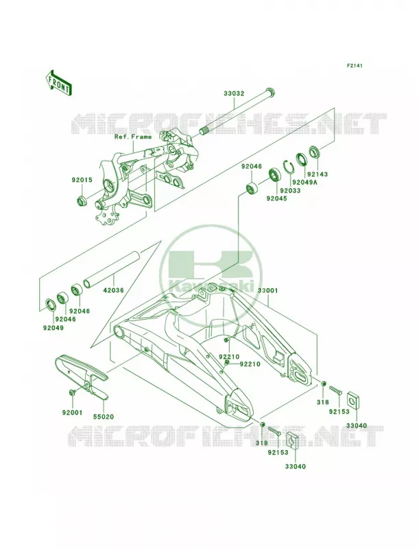 Swingarm Kawasaki MOTOS 650 2007 Versys   KLE650A7F