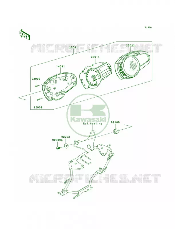 Meters Kawasaki MOTOS 1000 2007 Z1000  ZR1000B7F
