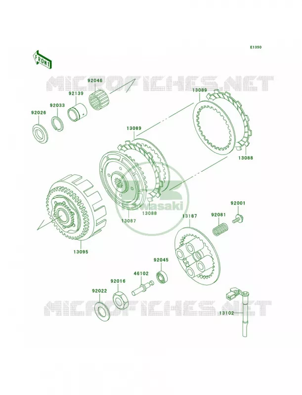Clutch Kawasaki MOTOS 250 2006 Ninja 250R  EX250F6F